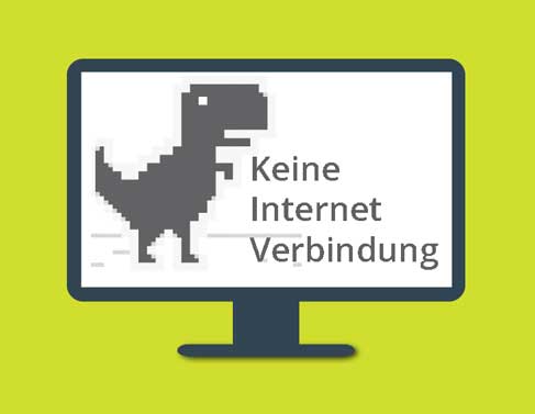 No Internet connection dino